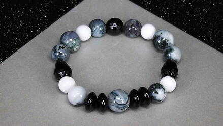 Náramok achát machový Náramok achát machový